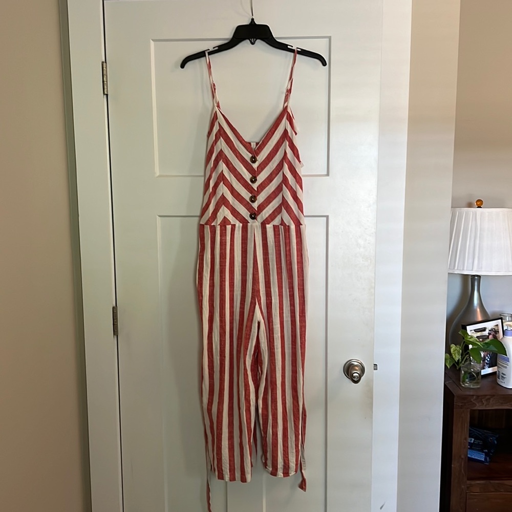 Kenzie capri romper with tie at waist size XL